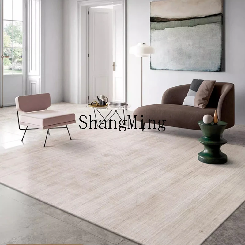 

ZYY cotton silk premium carpet modern light luxury plain color living room bedroom minimalist bedside blanket
