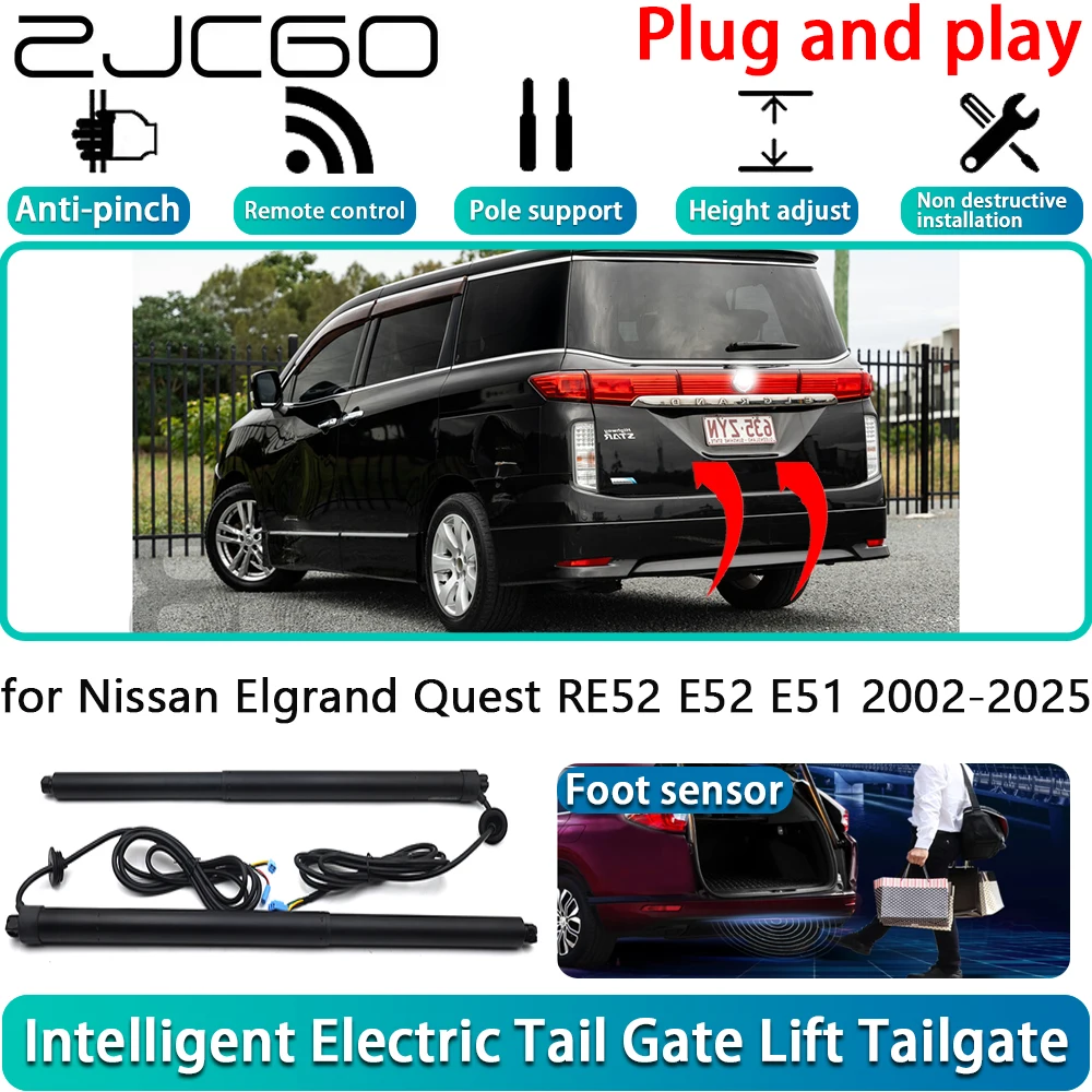 for Nissan Elgrand Quest RE52 E52 E51 2002-2025 Electric Powered Tailgate Power Liftgate Automatic Tailgate System Foot Sensor