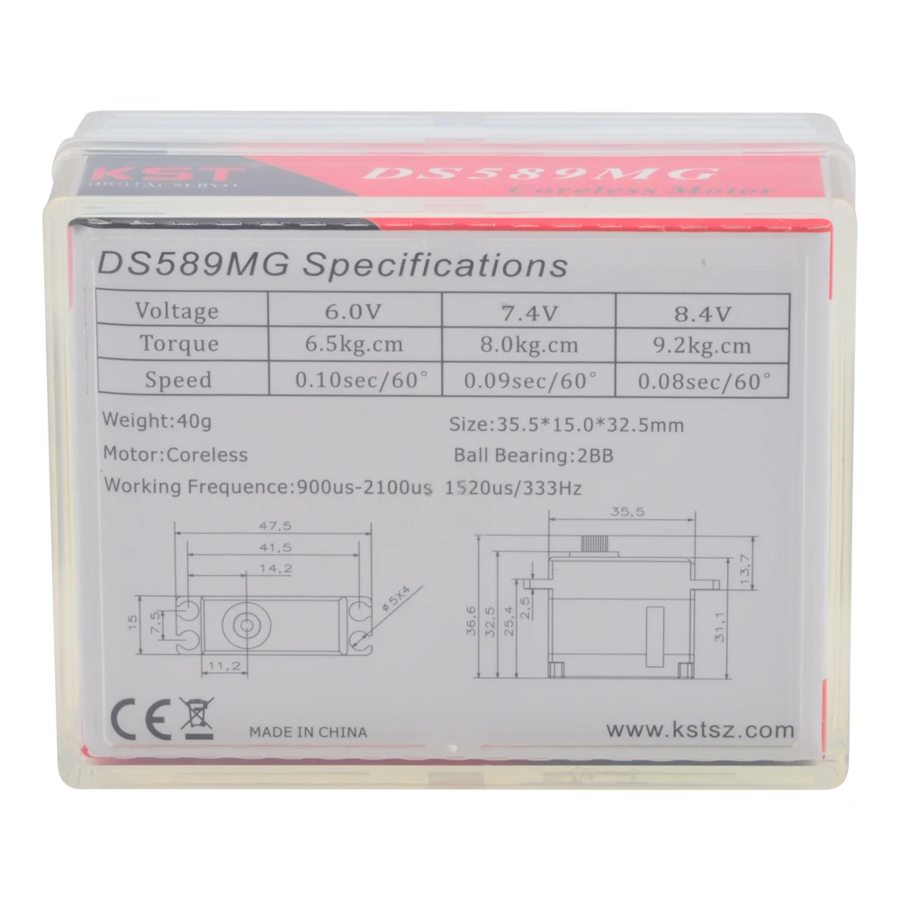 KST DS589MG 9,2KG 0,08 Sek. Digitaler HV Metallgetriebe Coreless Servo – Detail 13
