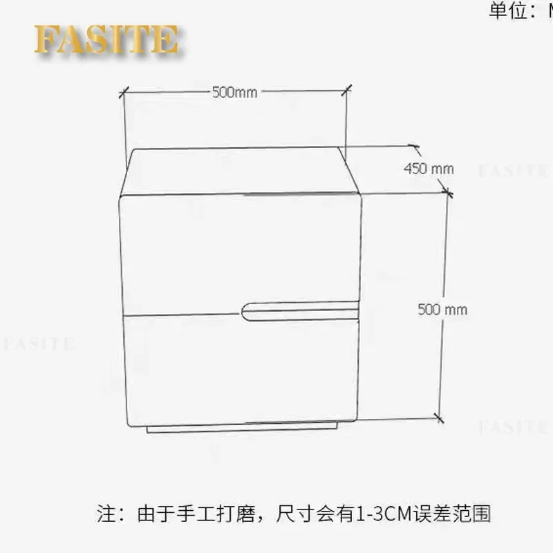 For North American Black Walnut Solid Wood Bedside Table Modern Simple Hidden Compartment Storage Nightstand for Bedroom