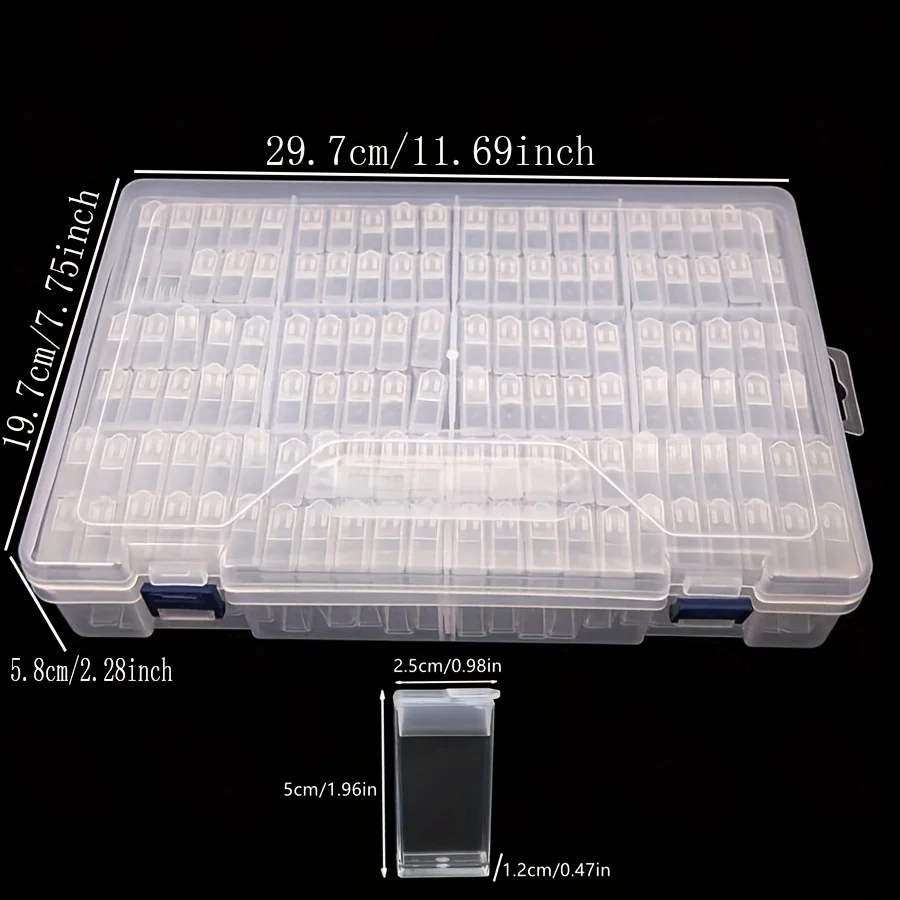 1Pcs124 Grid 5D Diamond Painting Storage Box Diamond Embroidery Tool Accessories Storage Box