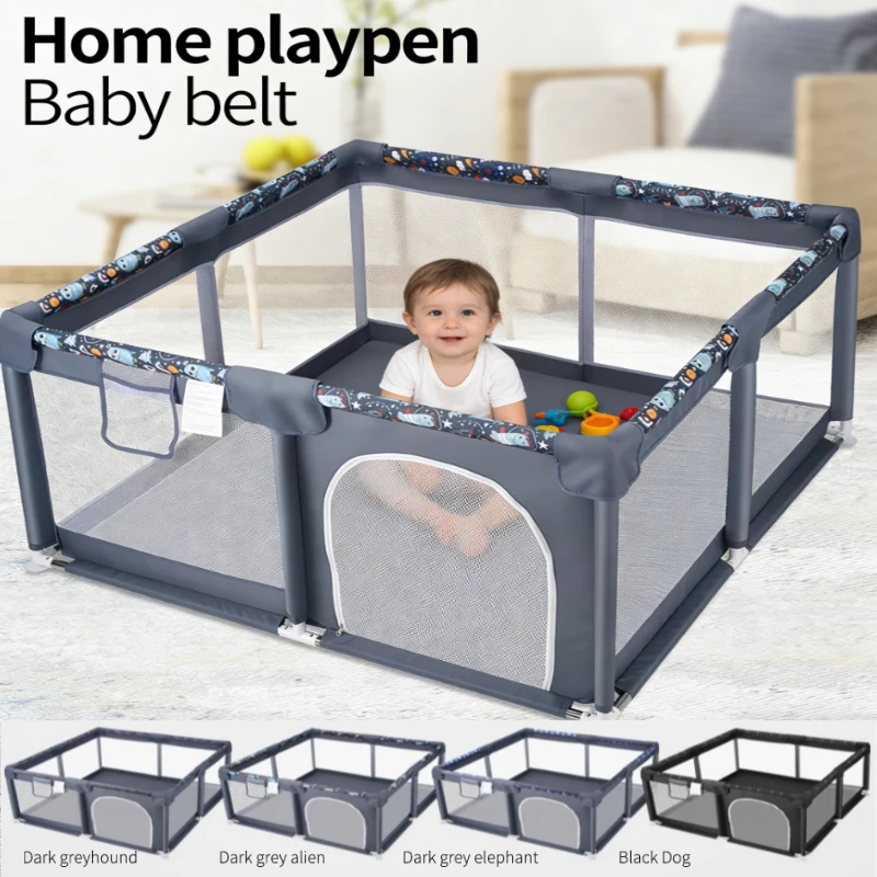 

Многофункциональный детский манеж-ограждение 150x180 см с шариковым бассейном и защитным барьером для ползания малышей