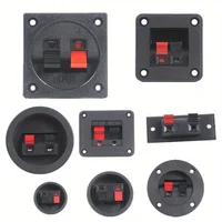 Conector de cable de altavoz de Audio de doble posición, caja cuadrada con apertura, estilo de componente, cableado, bajo voltaje, 1 ud.