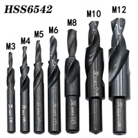 90/180 Degree Two Stage Step Drill Bit M3-M12 Screw Counterbore Twist Drill Chamfer Countersink Hole Saw Metalworking Tool