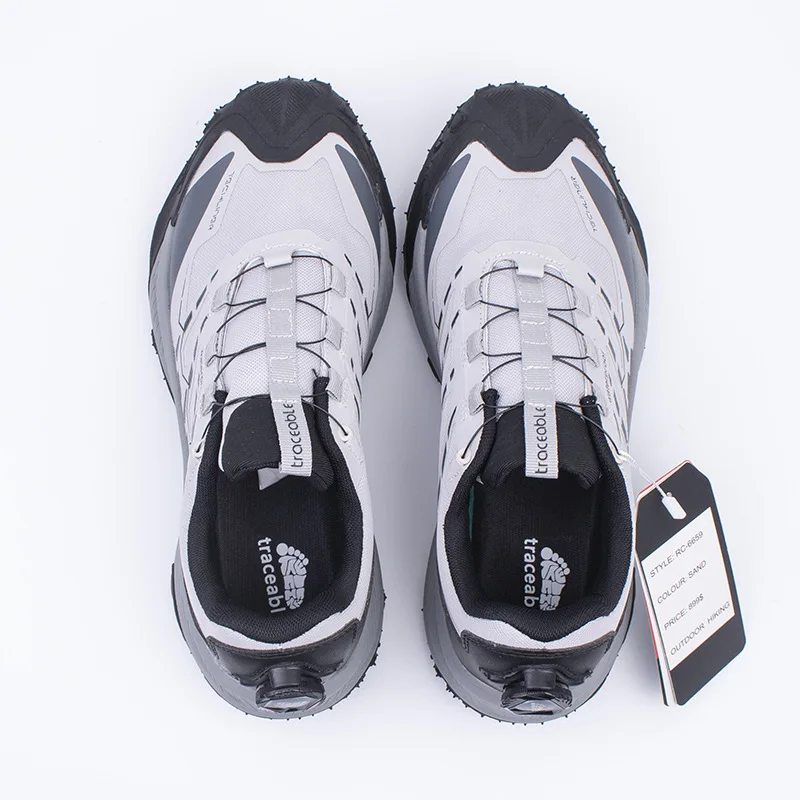 2026 Men'S Spring And Autumn Outdoor Sports Shoes With Rotating Buckle Convenient Comfortable Anti Slip Hiking Shoes Large