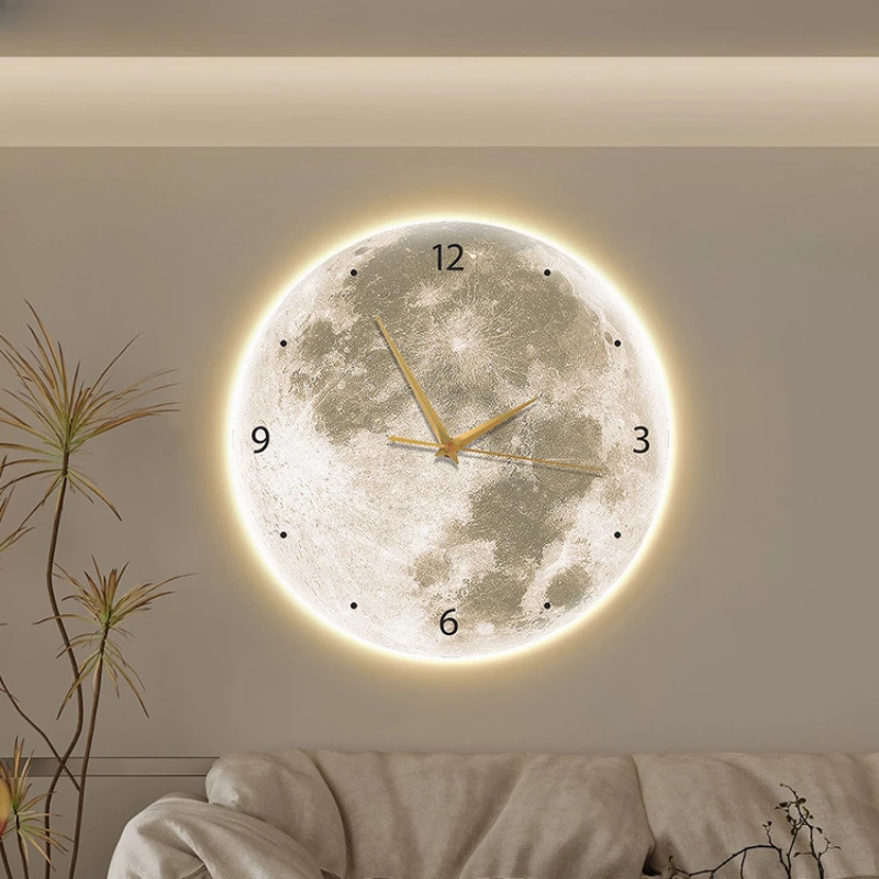 Bedroom Unique Wall Clock Light Stylish Living Room Clock Modern Design Relogio De Parede Wall Decoration