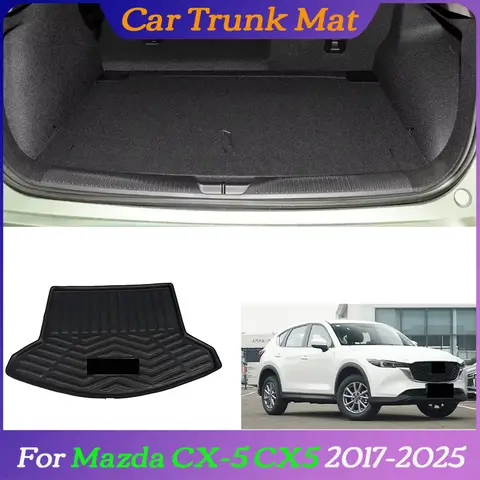 For Mazda CX-5 CX5 2017-2025 2021 2022 2023 Car Rear Trunk Mat Luggage Tray Waterproof Boot Floor Pads Cargo Covers Accessories