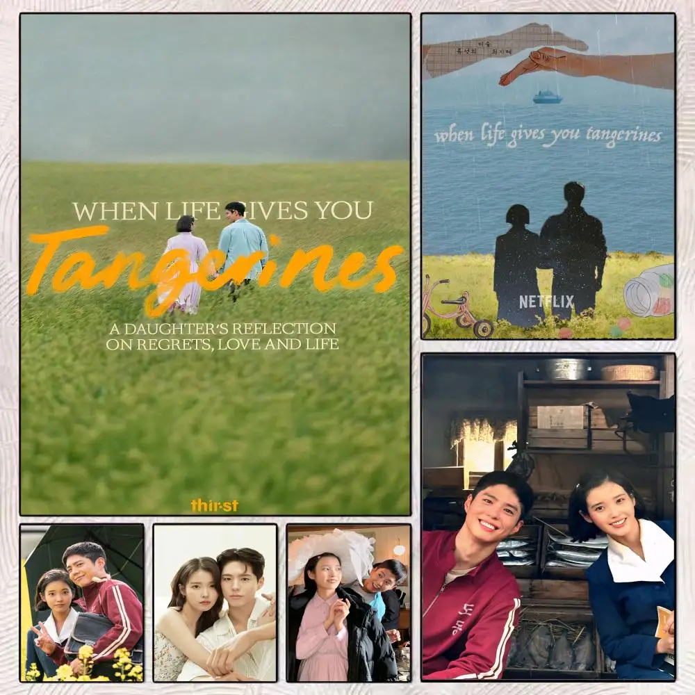 

When Life Gives You Tangerines Poster HD Art Mural Wallart Poster for Home Room Decoration DIY Vintage Print Decor