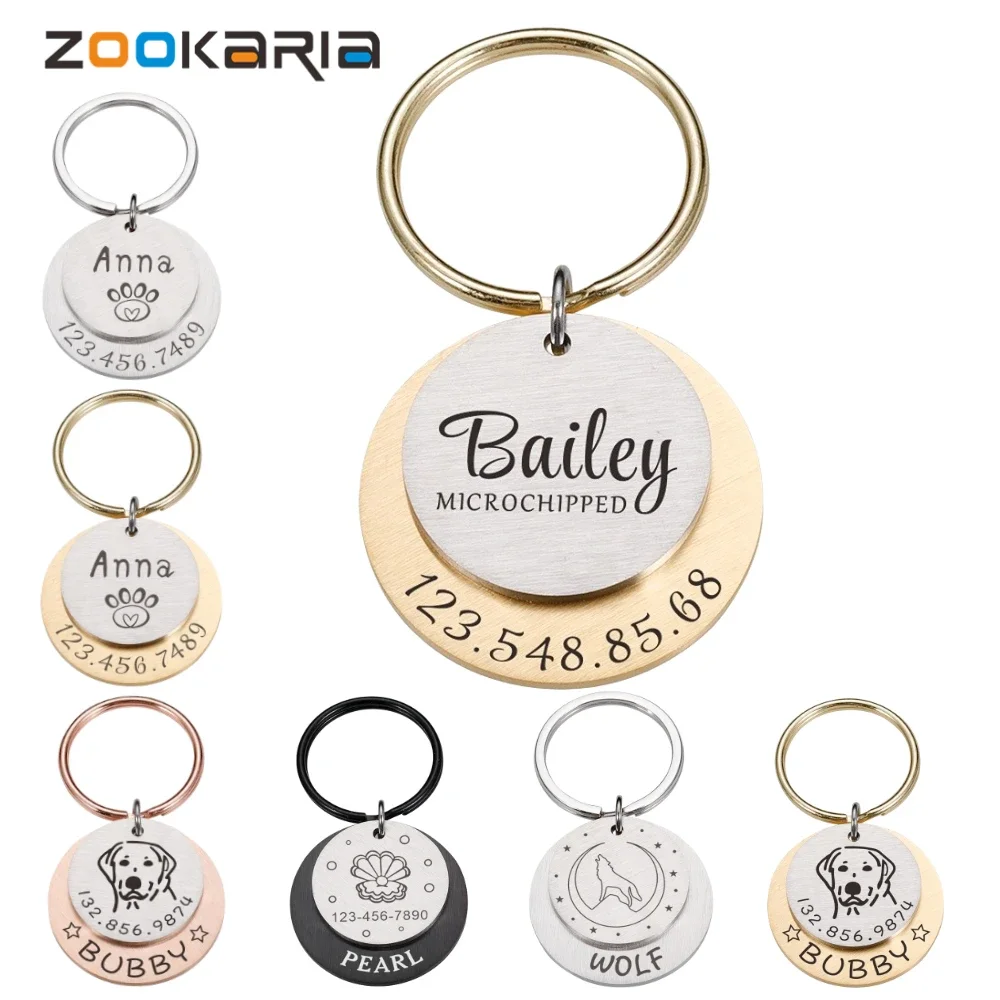 

Personalized Engraving Pet ID Tags Anti-lost Dog ID Tag Identification Customized Pet Name Puppy Collar Dog Cat Tag Pet Supplies