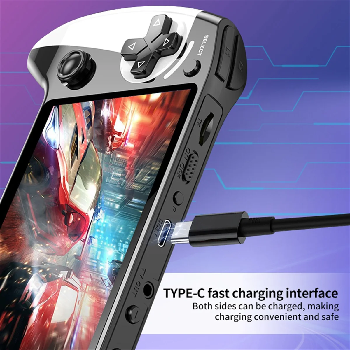 

Practical X9 Handheld Game Console 8GB 2000+ Games 5.5inch IPS Screen Retro Arcade Game Console for Kids Gift