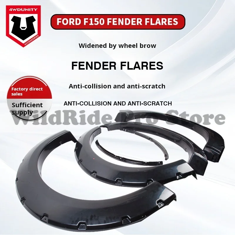 

6pcs For Ford F-150 2015-2017 Heavy-Duty Textured ABS Fender Flares | Wide-Coverage Wheel Arch Extensions