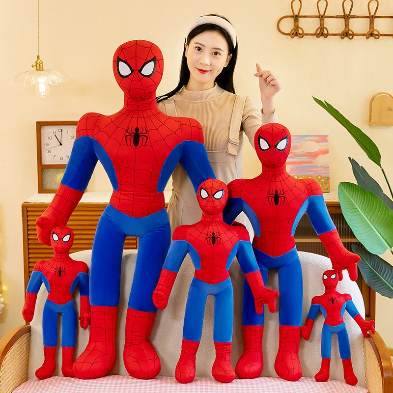 40-90Cm Spiderman New Cute Plush Doll Toys Anime Huge Sleep Pillow Cushion Soft Stuffed Animal Doll Birthday Gift for Kids