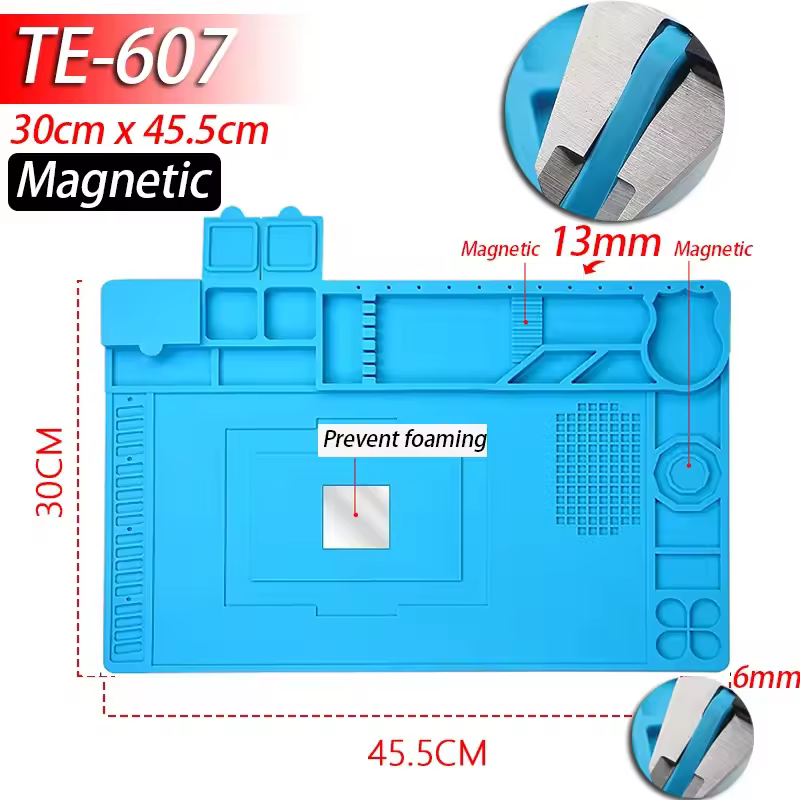 Soldering Station Mat Silicone Work Mat Heat Resistant 932°F Anti-Static Magnetic Mat for Electronic Phone Laptop Watch Repair - Image 19