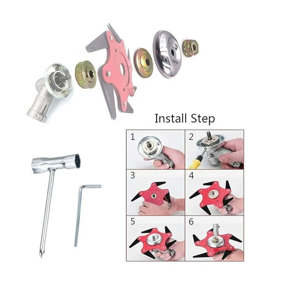 For Lawn Mower Wire Brush Cutter Mower Brush Head Garden Cleanup As Shown Lawn Mower Steel Wire Brush Rust Cleaning