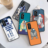 R2D2 BB8 Case for iPhone 12 15 16 14 13 Pro Max Black Cover