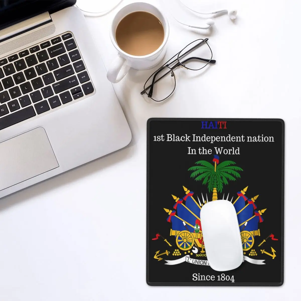 Haitian Flag Great For Independence Day Celebration Mouse Pad Gamer PC Laptop Mats Keyboard Computer Gaming Desk Mat