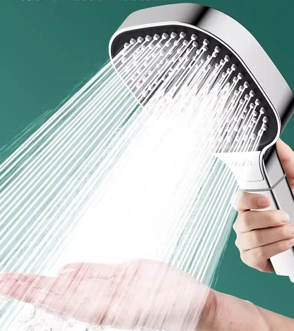 

3 Modes Large Flow High Pressure Shower Head with Filter Strong Pressurized Handheld Shower Faucet Nozzle Bathroom Accessories