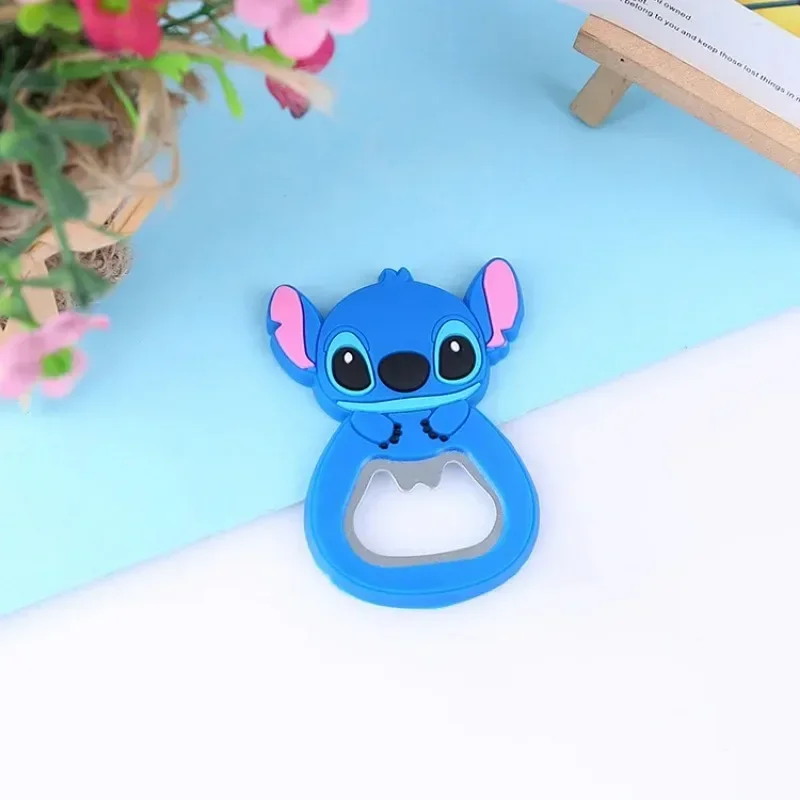 Disney-Stitch Abridor De Garrafas, Figura Dos Desenhos Animados, Periférico, Forma Kawaii, Abridores De Garrafas De Cerveja, Ímã De Geladeira, Acessórios, Presentes De Aniversário