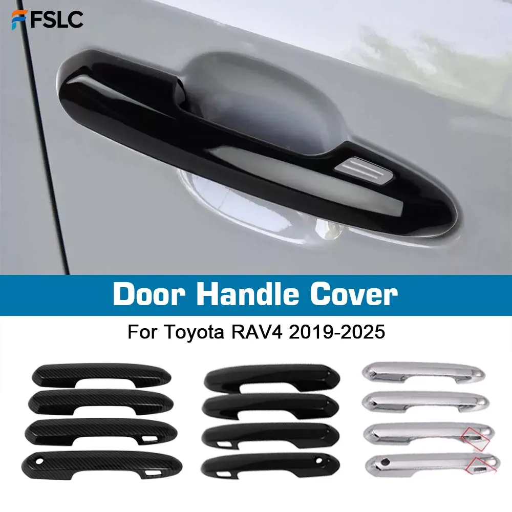 

⭐ Оригинальный ⭐ Накладки на дверные ручки для Toyota RAV4 2019-2025: карбон, хром, серебро – аксессуары для тюнинга автомобиля