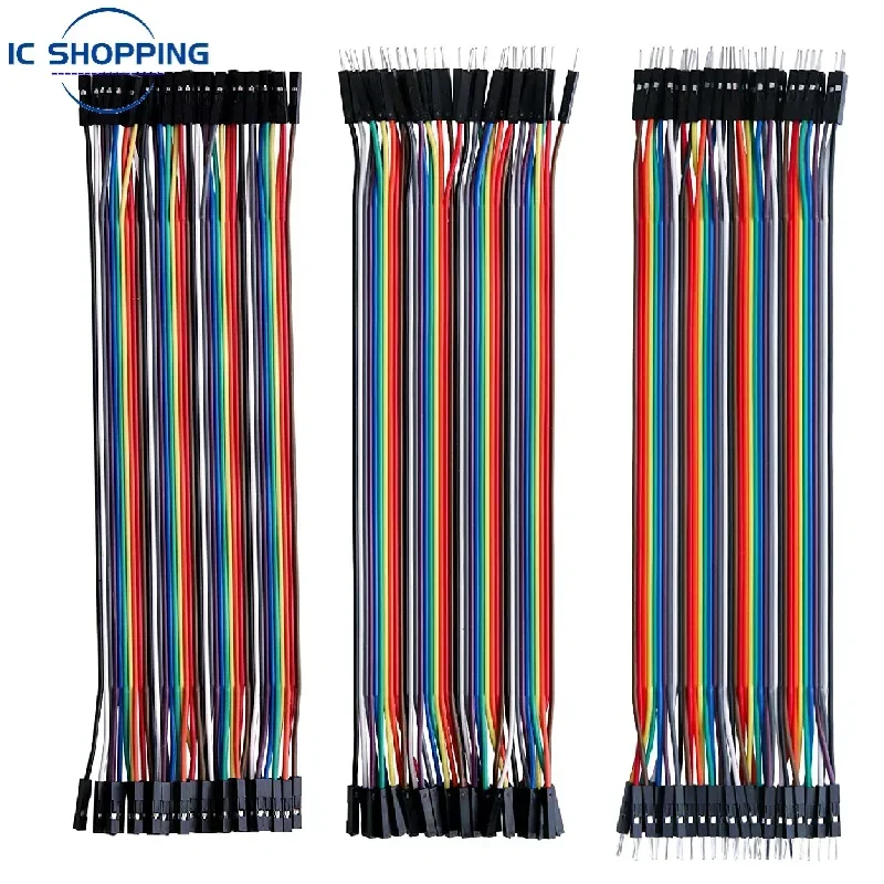 Jumper Wire 40PCS DuPont Line DuPont Cable Connection male to male+female to female and male to female for Arduino DIY KIT