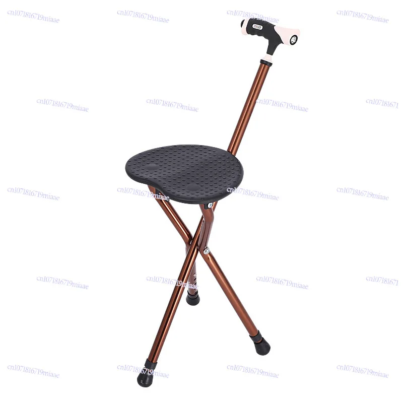 

Sitting cane Foldable portable cane chair with night light cane walker