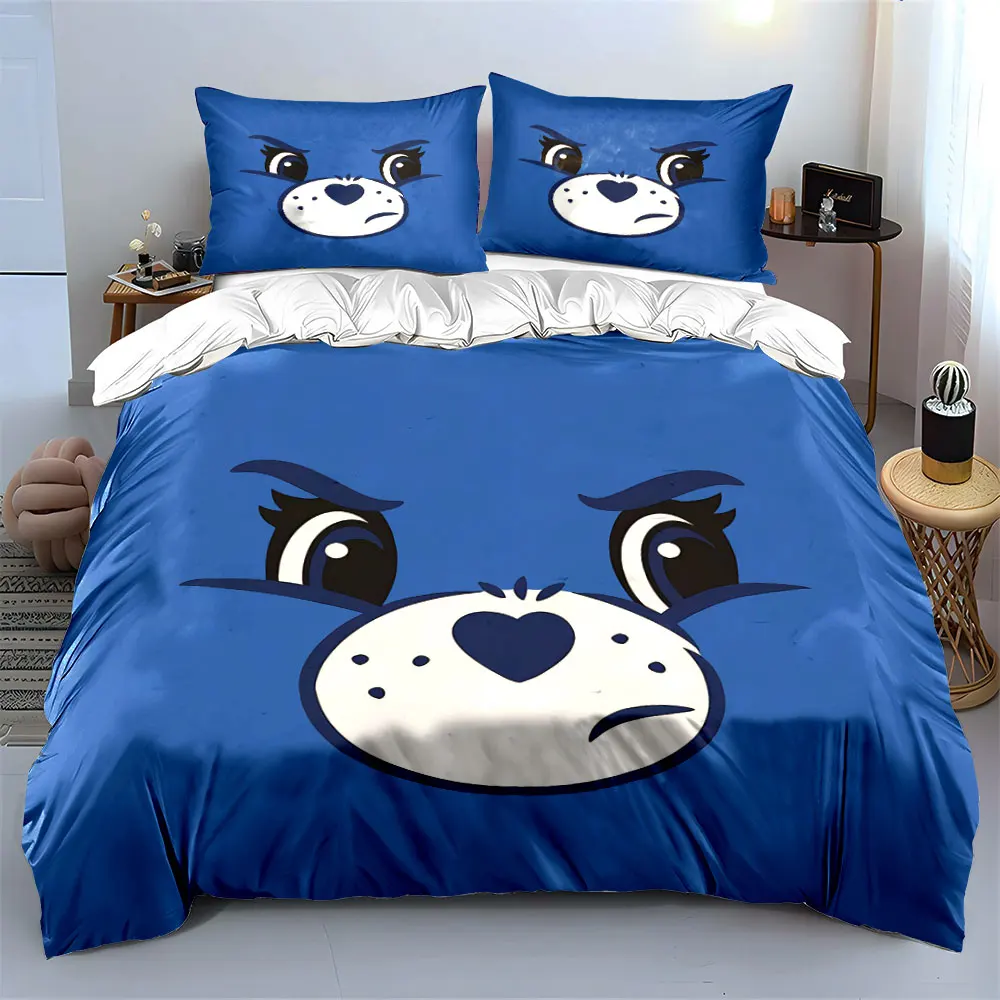Animal Theme Sticker Set Soft Skin-Friendly Bedding Set Includes 1 Duvet Cover And 2 Pillowcase, Gift
