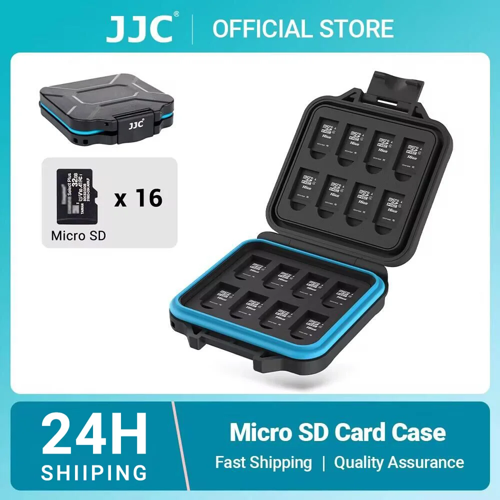 memory card sleeve Navy / 4 Slots photography storage JJC 16 Slots Micro SD