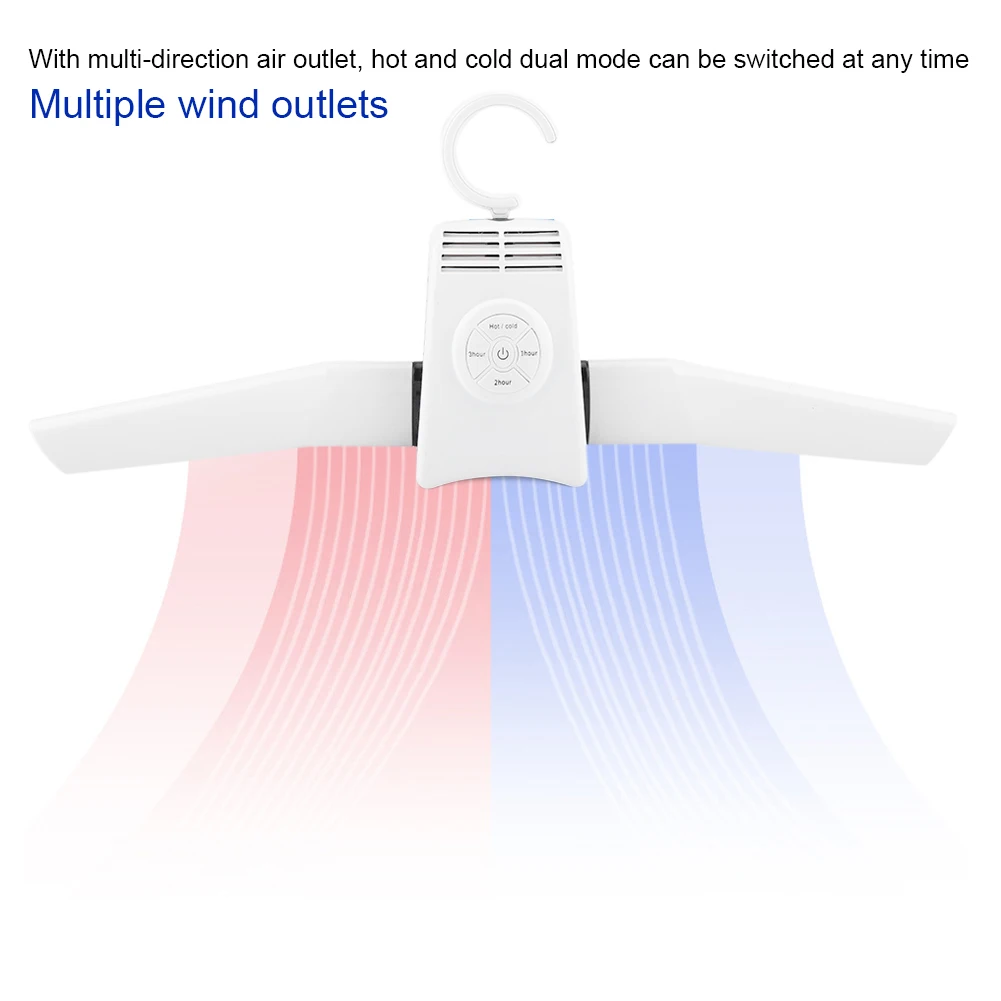 شماعة مجفف ملابس كهربائية محمولة قابلة للطي - رف تسخين سريع الجفاف للسفر والمنزل، 110 فولت - 240 فولت، غسيل مدمج