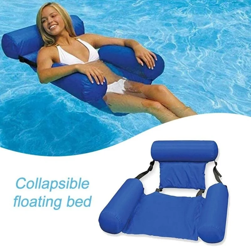 

HOT Swimming Pool Floating Bed Inflatable Lounger Sofa Hammock Foldable Water Lounge Swimming Beach Chair Floating Bed Equipment