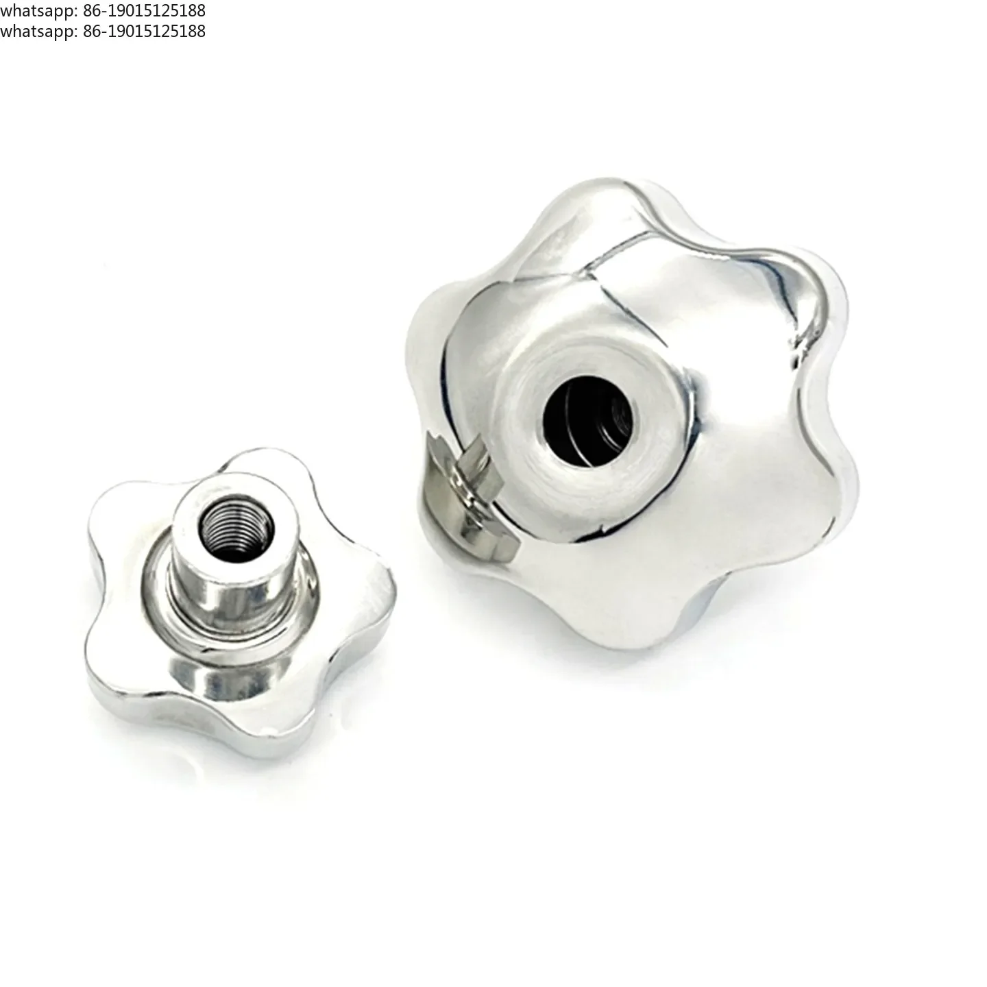 304 stainless steel plum blossom handwheel nut through hole, machine tool handle hand screw cap star handle