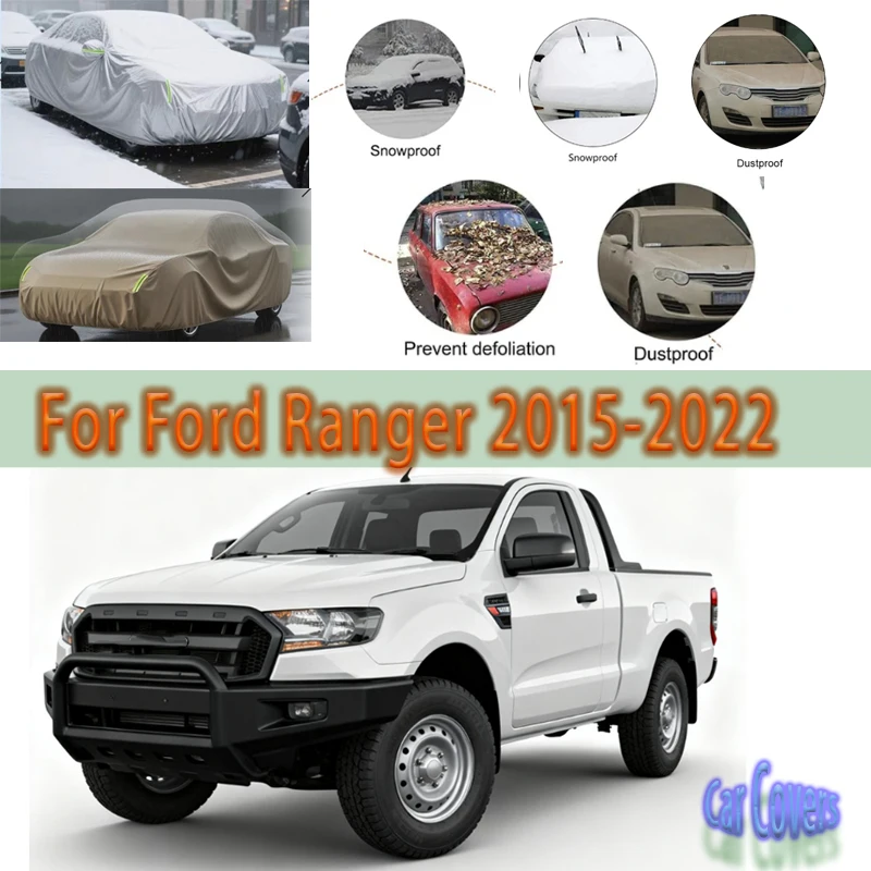 

For Ford Ranger 2015-2022 Outdoor Protection Full Car Covers Snow Cover Sunshade Waterproof Dustproof Exterior Car accessories