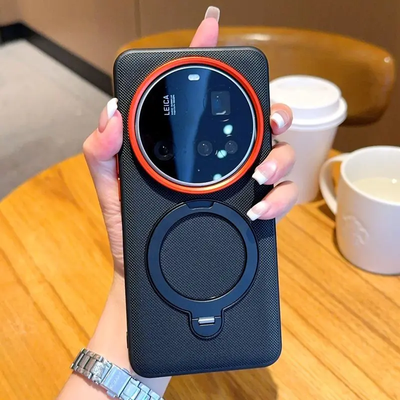 Nowe magnetyczne etui na telefon z obrotowym stojakiem do 15ultra 15pro 14pro Odporna na upadki osłona ochronna