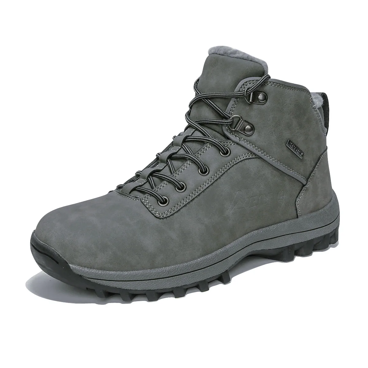 Men's snow cotton boots winter warm plus velvet plus size outdoor boots high-top youth Joker non-slip casual boots tooling boots