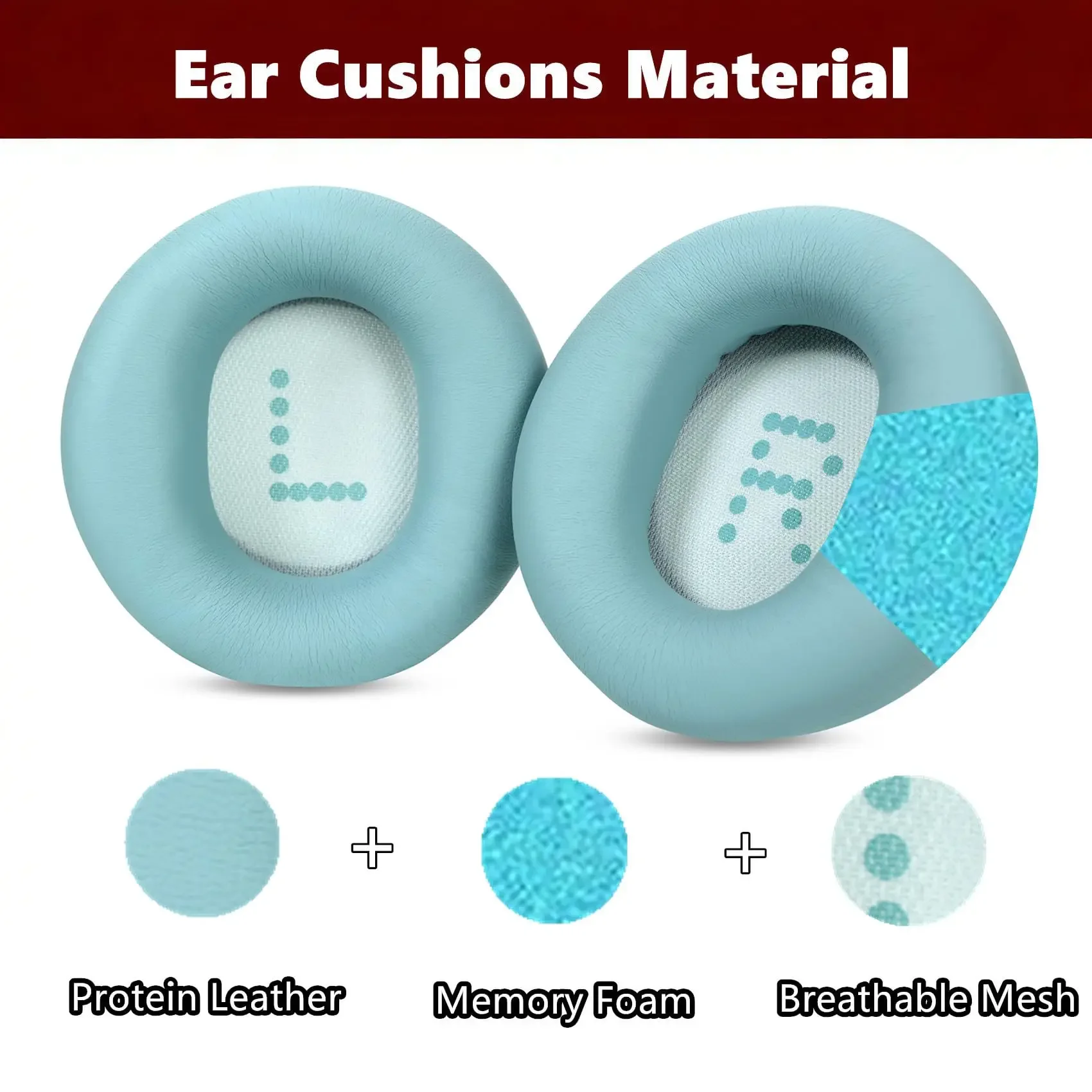 Ear Pads Replacement Cushions for CMF by Nothing Headphone Pro Headphones Earpads Protein Leather & Memory Foam