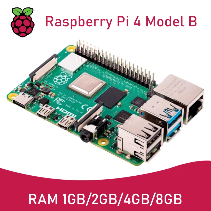 

Raspberry Pi 4 Model B 1 Гб, 2 ГБ, 4 ГБ, 8 ГБ ОЗУ, полностью обновленный Raspberry Pi 4B