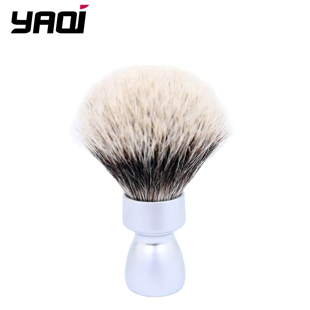 2026 Yaqi Matte Chrome Shaving Brush with Best Hair And Metal Handle - Soft Durable Men's Grooming Essential