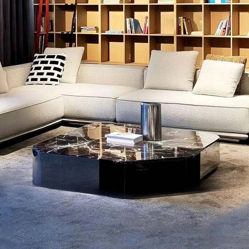 

Light luxury high-end living room home modern creative storage