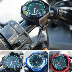 Motorcycle Aluminum Alloy Clock 22-28mm Waterproof Handlebar Mount For Bicycle Motobike Luminous Quartz Watch Time Display Clock