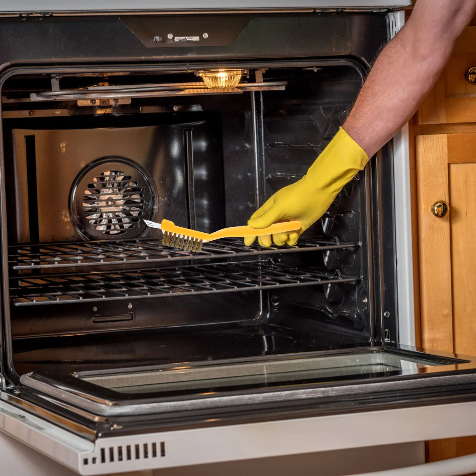 

2 Pcs BBQ Grill Cleaning Brush Small Oven Outdoor Sponge Household Reliable Barbecue Gas Lightweight Portable Durable Quickly