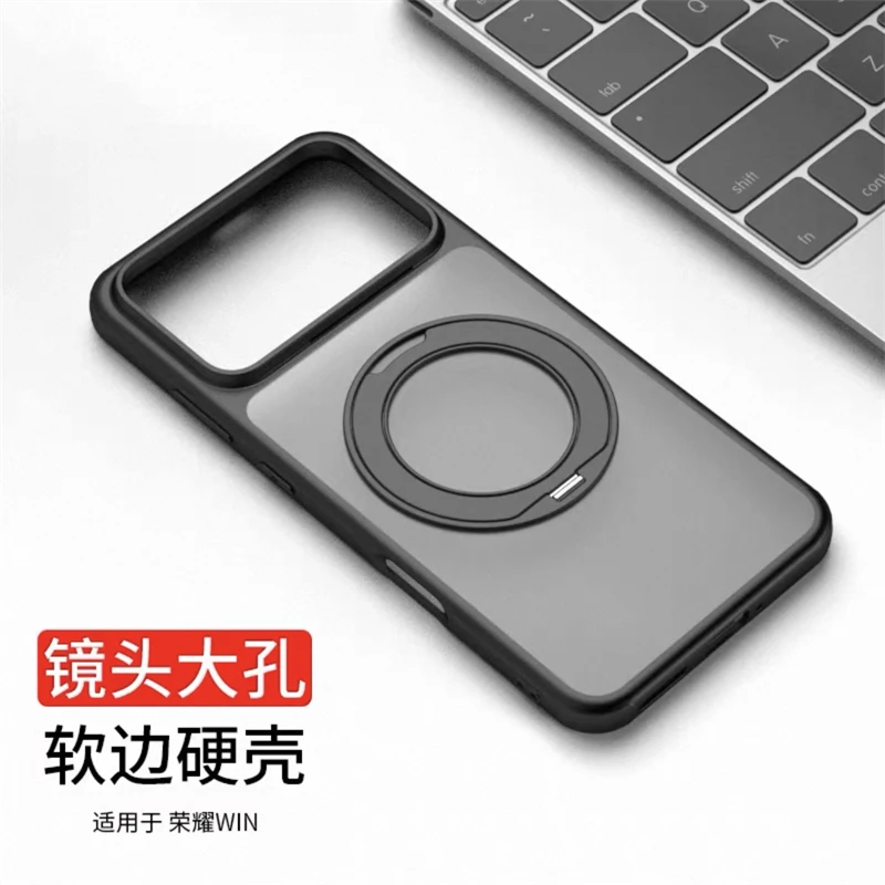 For Honor 600 Pro Case For MagSafe Magnetic 360 Holder Ring 