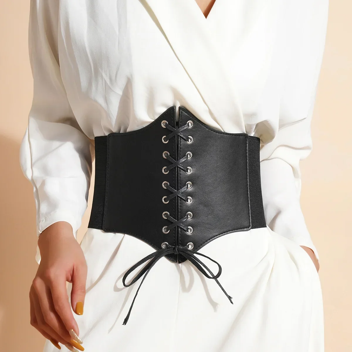 

Fashion Corset Wide Pu Leather Slimming Body Belts Women Elastic High Waist Belts Cinto Sobretudo Feminin Ceinture Femme Fajas