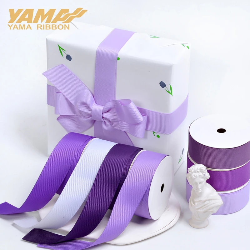 YAMA 25 28 32 38mm 100 yards/lot Blu Viola Commercio All\'ingrosso Grosgrain Del Nastro per il Vestito Fai Da Te Accessori Casa decorazione di