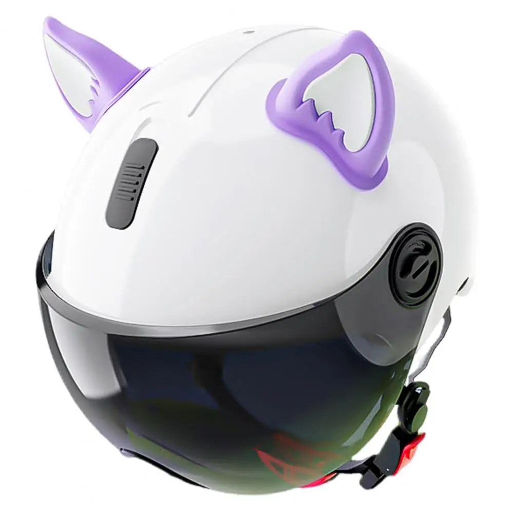 Casco de motocicleta con orejas de gato para niños, accesorios decorativos para Scooter, bicicleta, monopatín, casco adhesivo para motocicleta