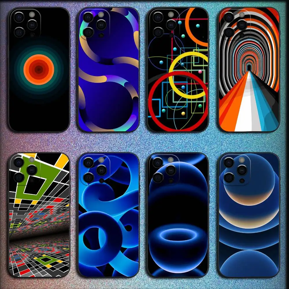 

Abstract world Phone Case For iPhone 16,15,14,13,12,11,Pro,XS,Max,XR,Plus,E,SE4,Mini Shockproof Black Cover
