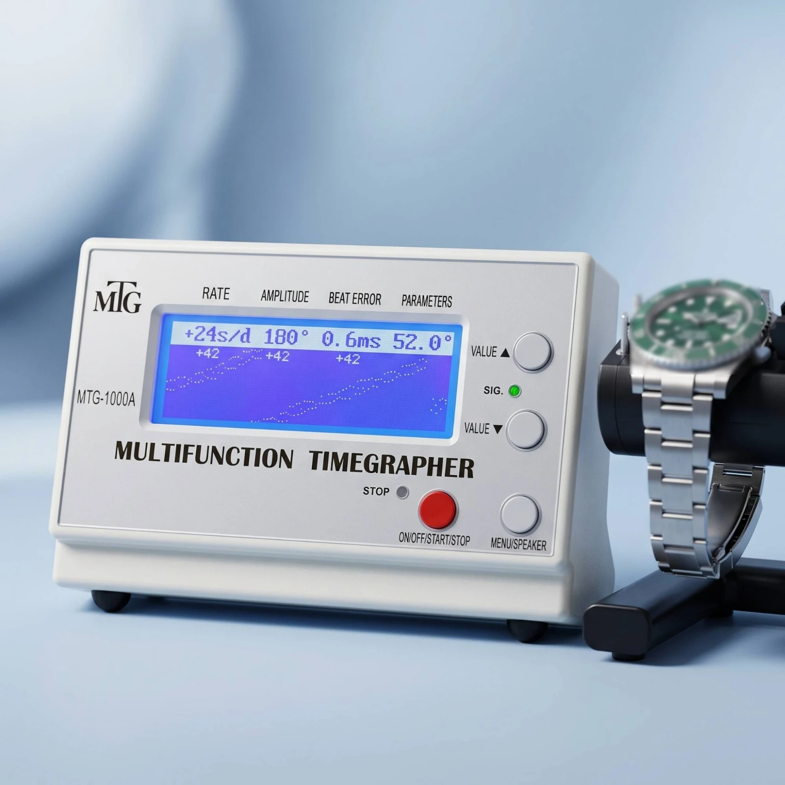 Watch Timegrapher Multifunctional Watch Timing Machine Precision Calibration Device Backlit Tool Manual for Watchmakers