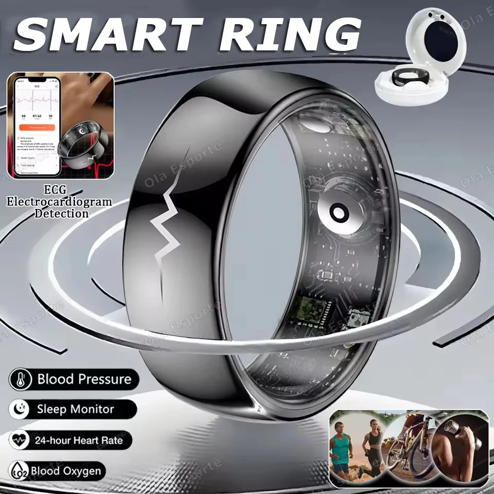 2026 New Smart Ring ECG Detection Blood Pressure,Heart Rate,Body Temperature Monitor Waterproof GPS Tracking Men Women Ring HT30