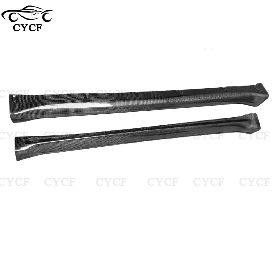 For Tesla Model Y Carbon Fiber Side Skirt Splitters Cupwings Winglets Canards Apron Bumper Side Skirts body kit