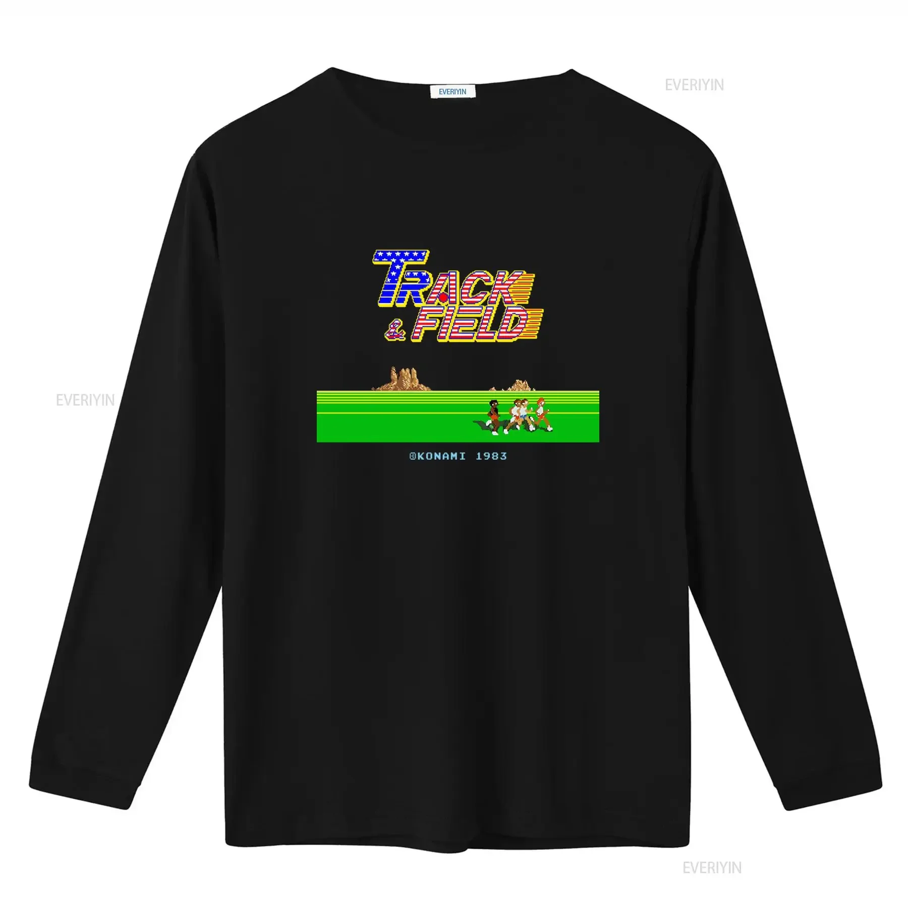 Nes 8 Bit Track Field Konami Video Game T Shirt Retro Gaming Design 2Xl vintage Washed Slightly homme Stretched Versatile