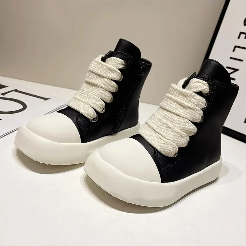 Kids Shoes Girls Boys Shoes High Top Children Sneakers Girls PU Leather Sneakers Boys Sneakers Girls Sneakers Shoes Kids