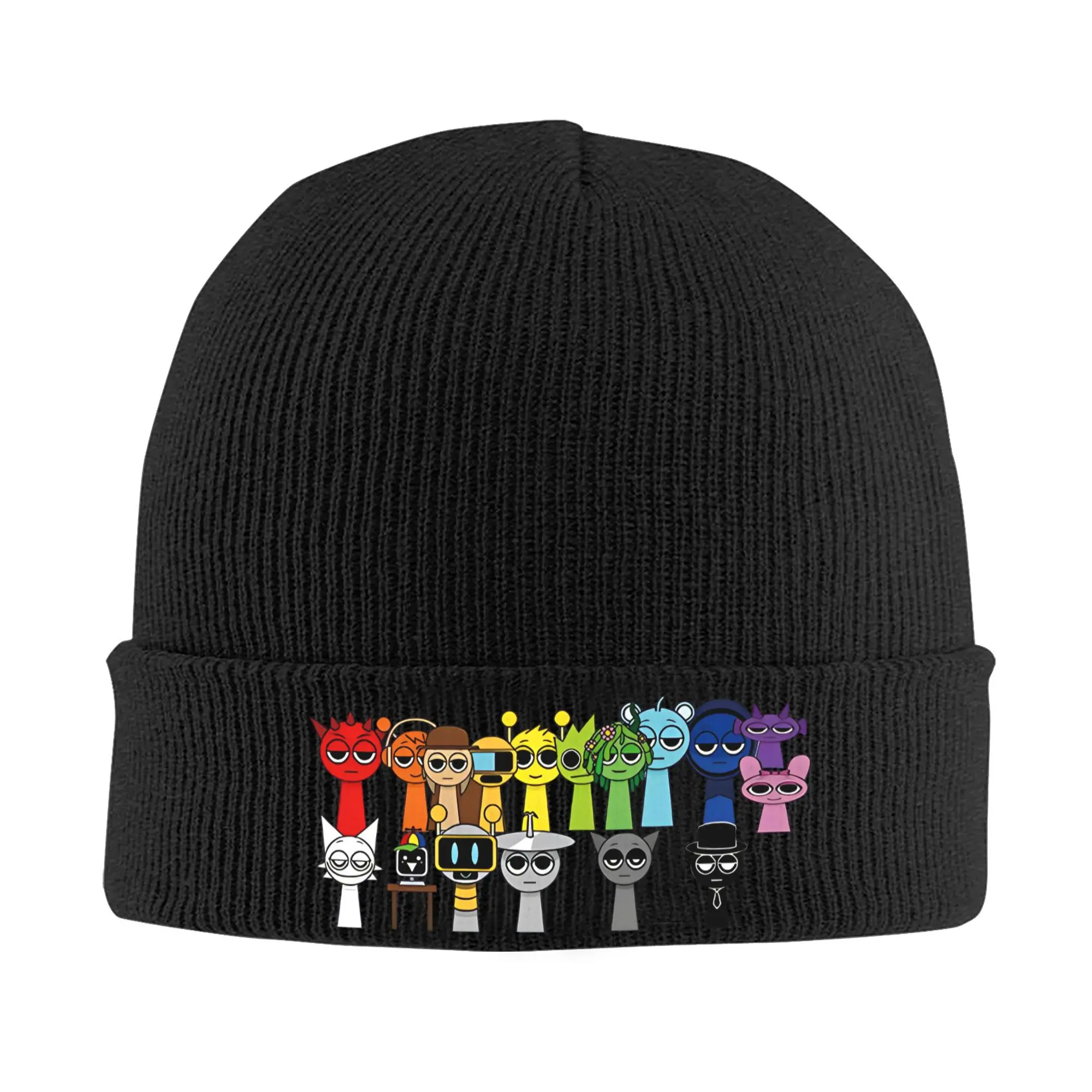 Sprunki Incredibox Knitted Hat Beanie Winter Hats Warm Unisex  Fashion Beats Game Caps for Men Women Gift